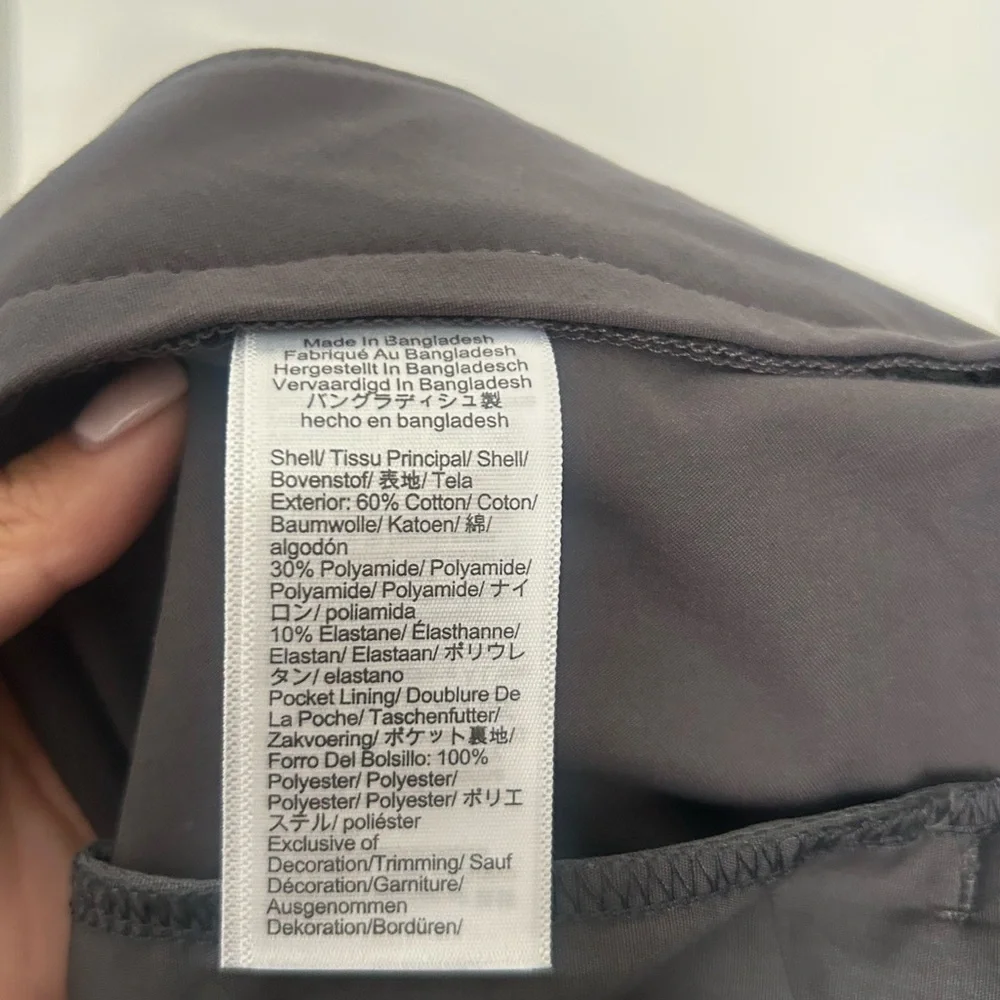 J.Crew 484 Slim Fit Tech Oxford Pants Men‎ 34 x 34 Gray NWT BX185